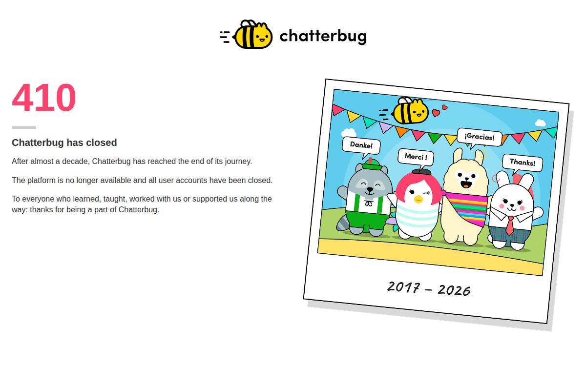 Chatterbug website preview