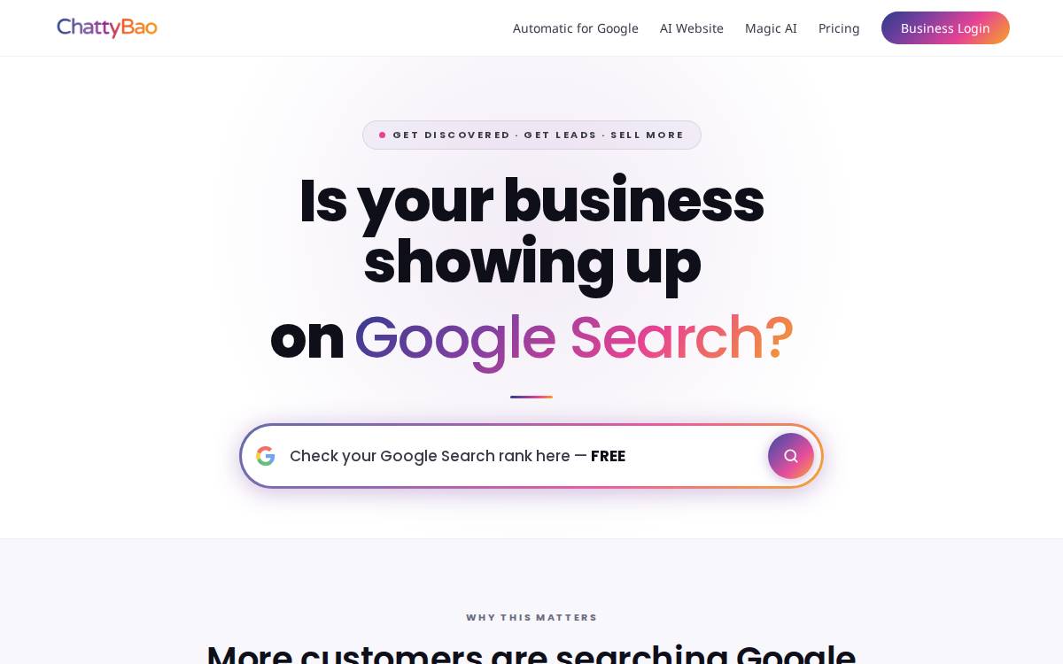 ChattyBao website preview