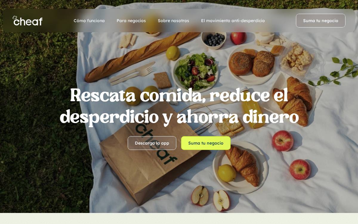 Cheaf website preview