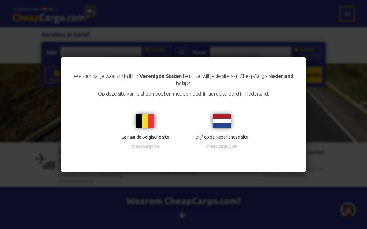 Cheapcargo website preview