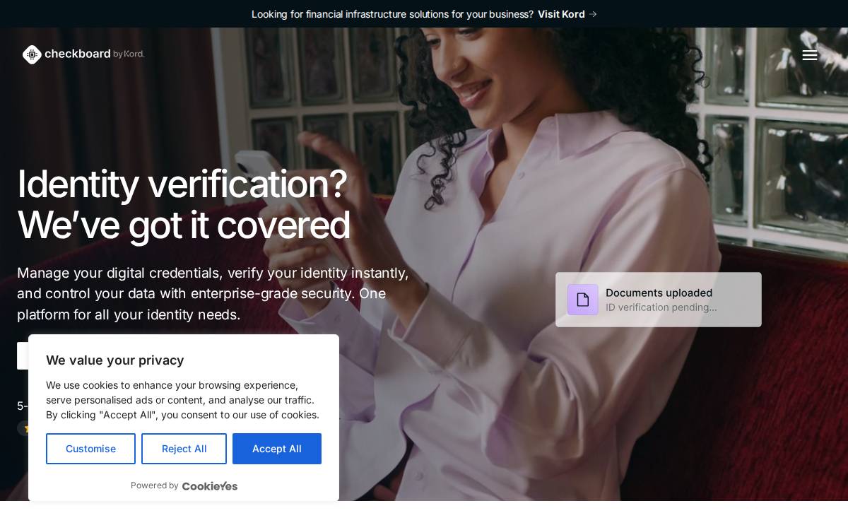 Checkboard website preview