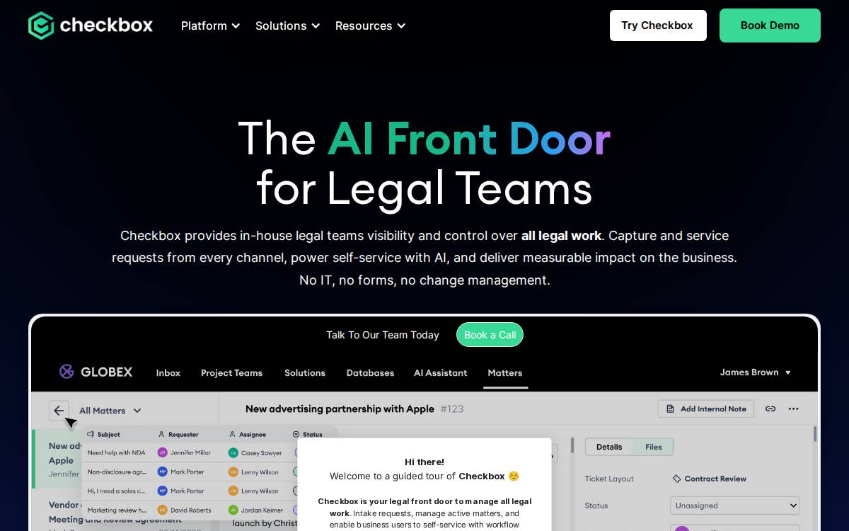 Checkbox website preview
