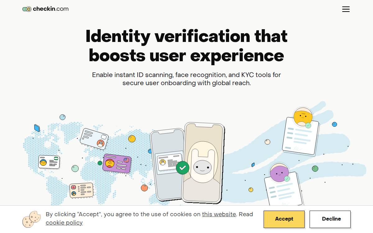 Checkin website preview