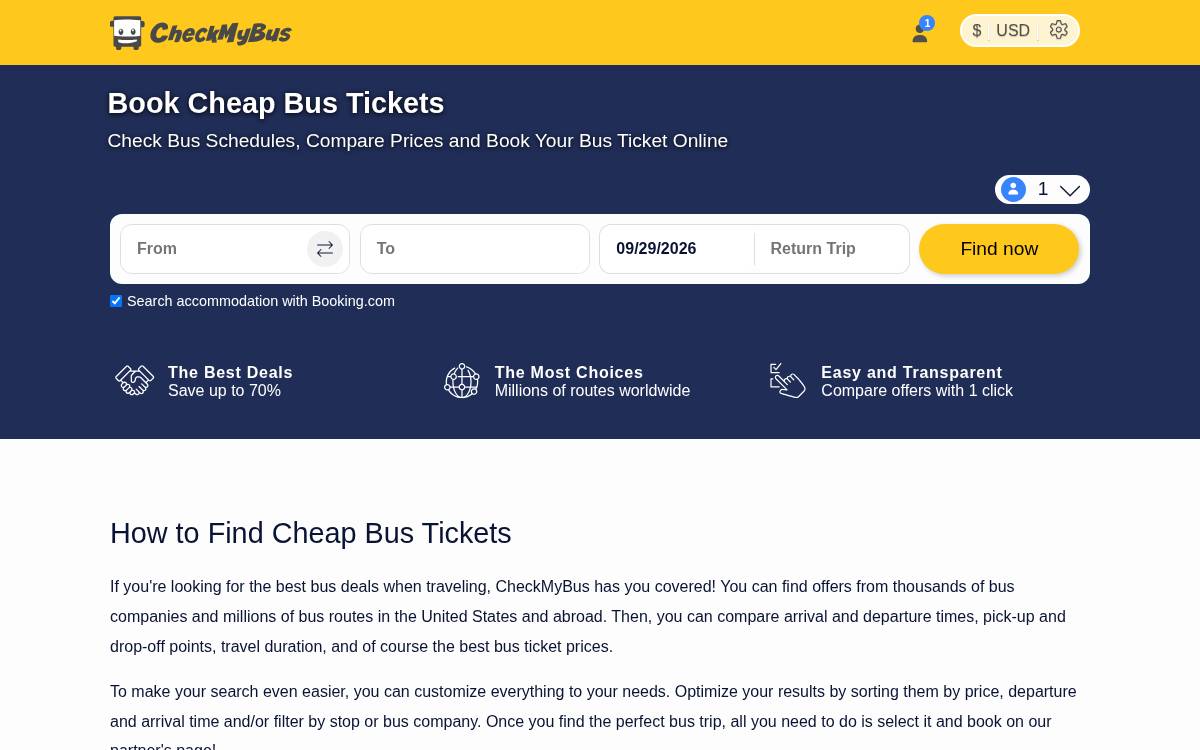 Checkmybus website preview