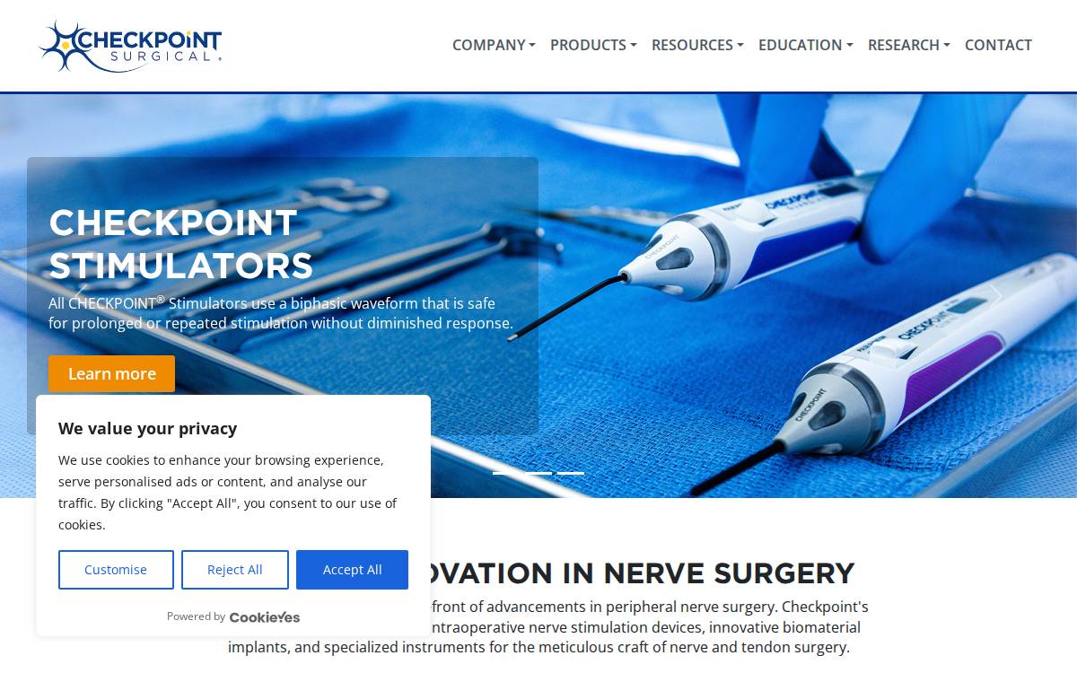 Checkpoint Surgical website preview