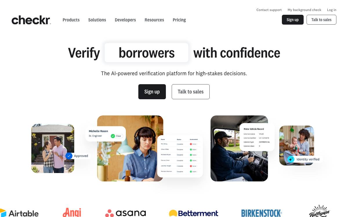 Checkr website preview