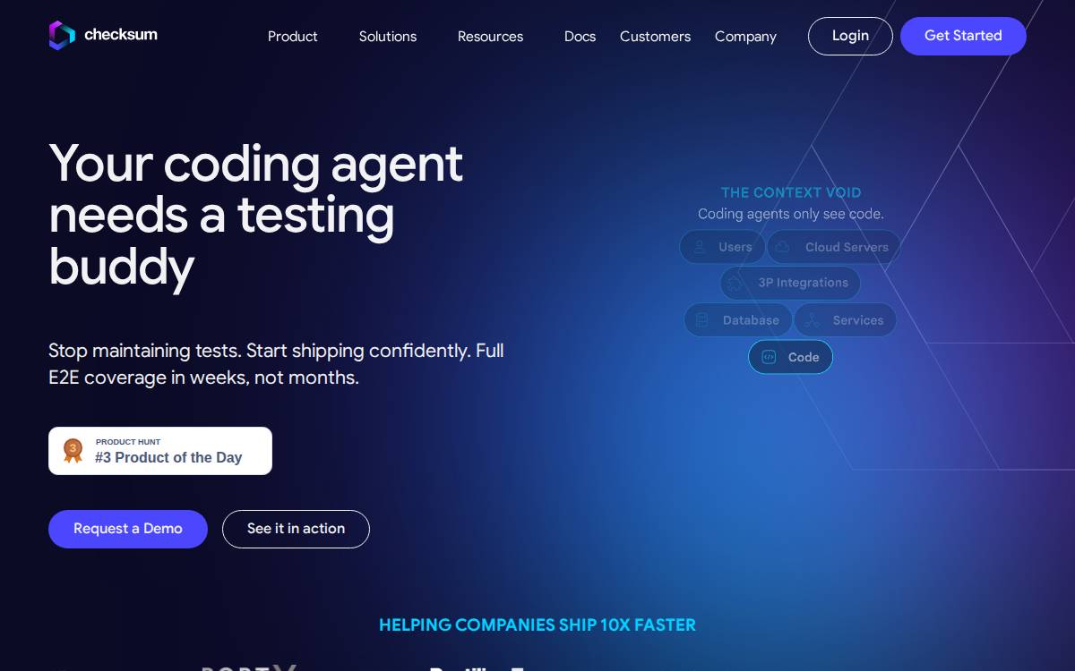 Checksum AI website preview
