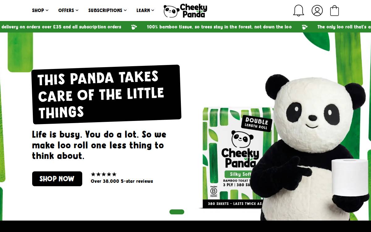 Cheekypanda website preview
