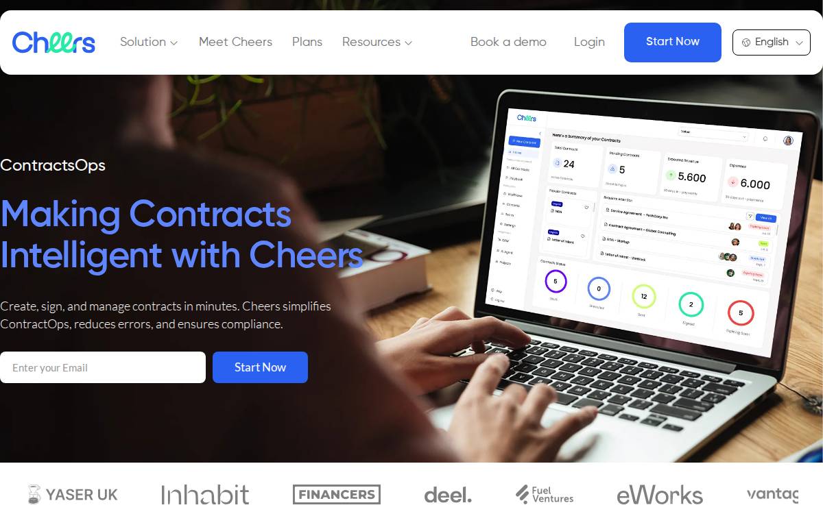 Cheerscontracts website preview