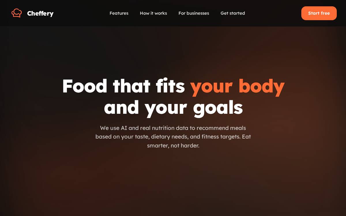 Cheffery website preview
