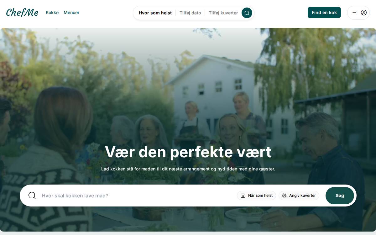 ChefMe website preview