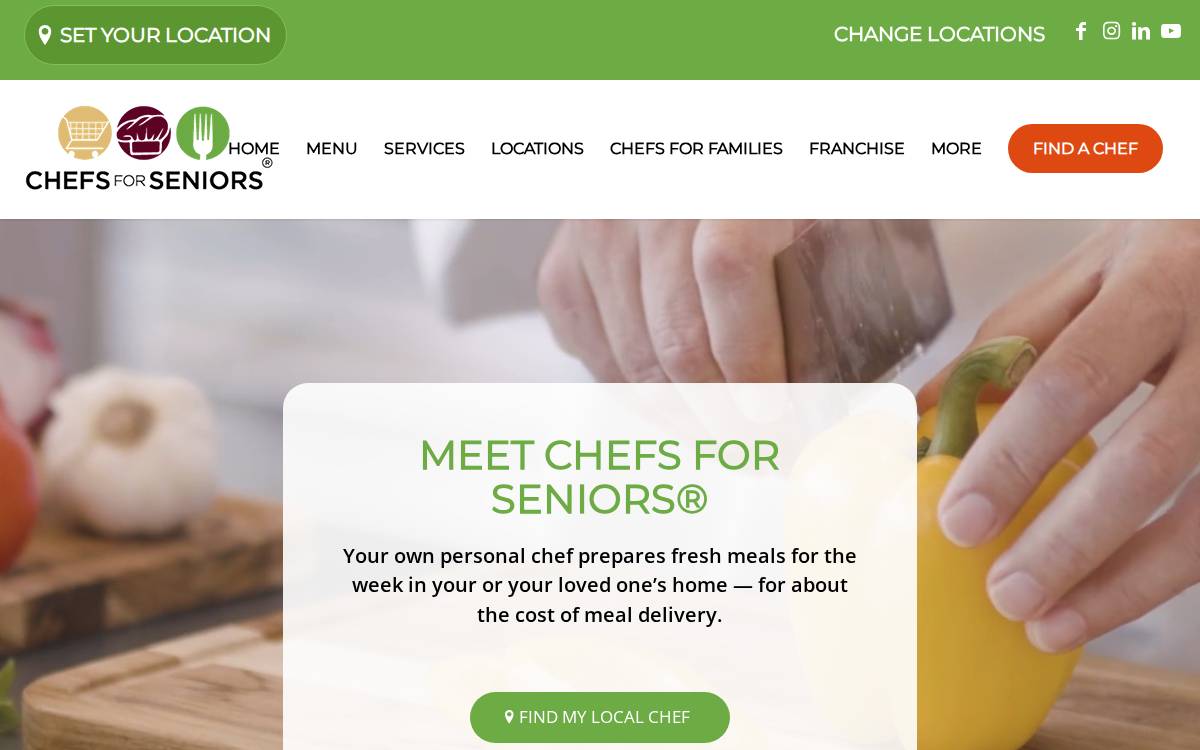 Chefs for Seniors website preview
