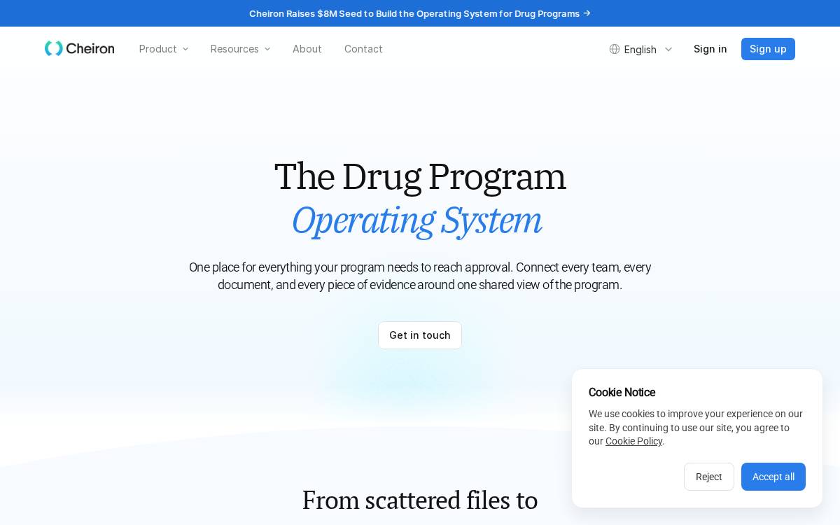Cheiron website preview