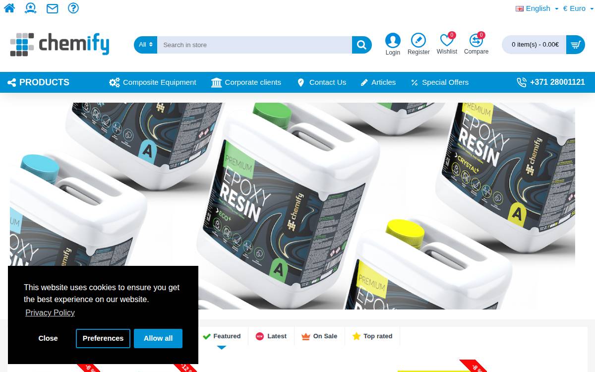 Chemify website preview