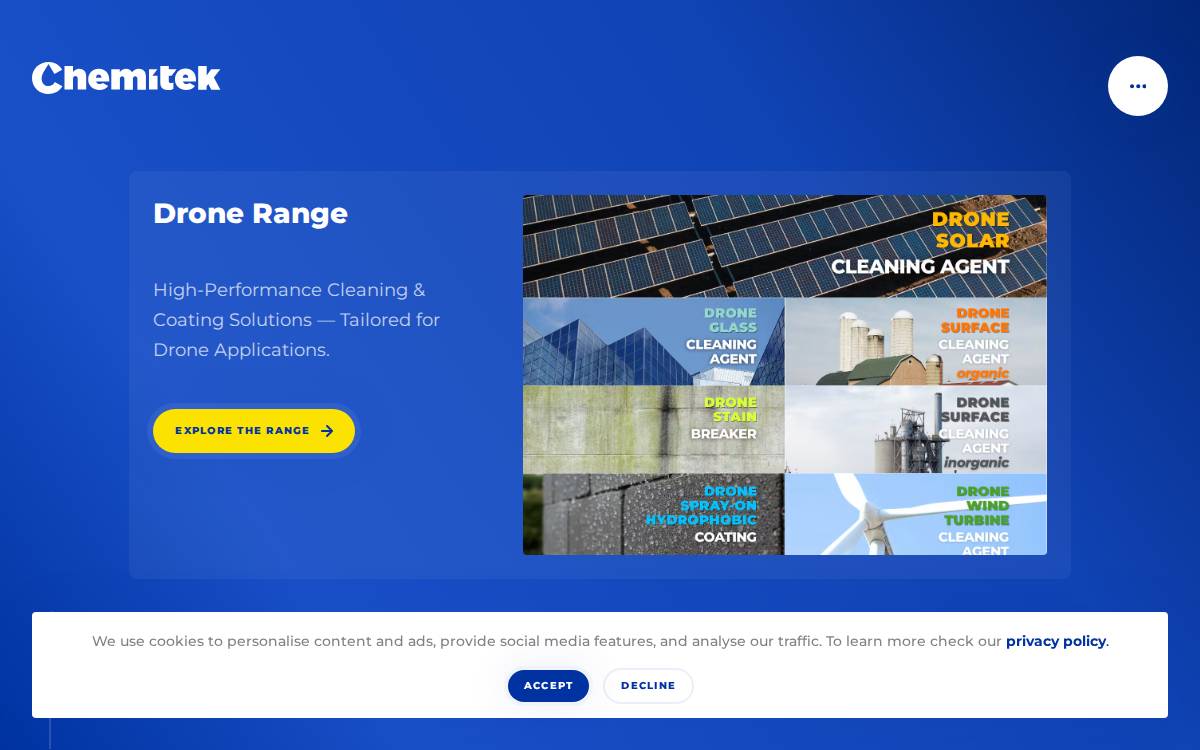 Chemitek website preview