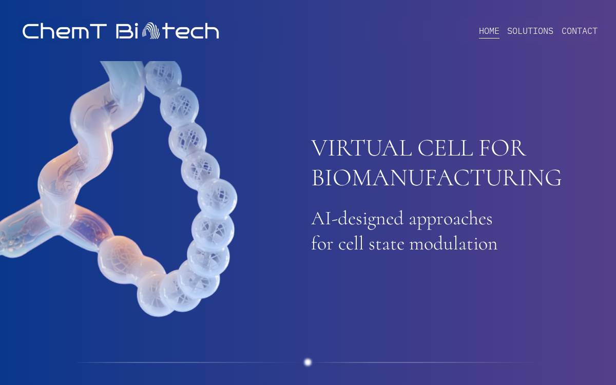 ChemT Biotechnology website preview
