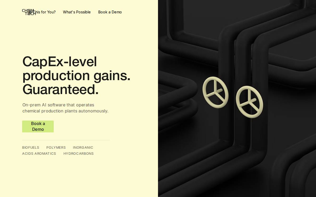 ChemTech AI website preview