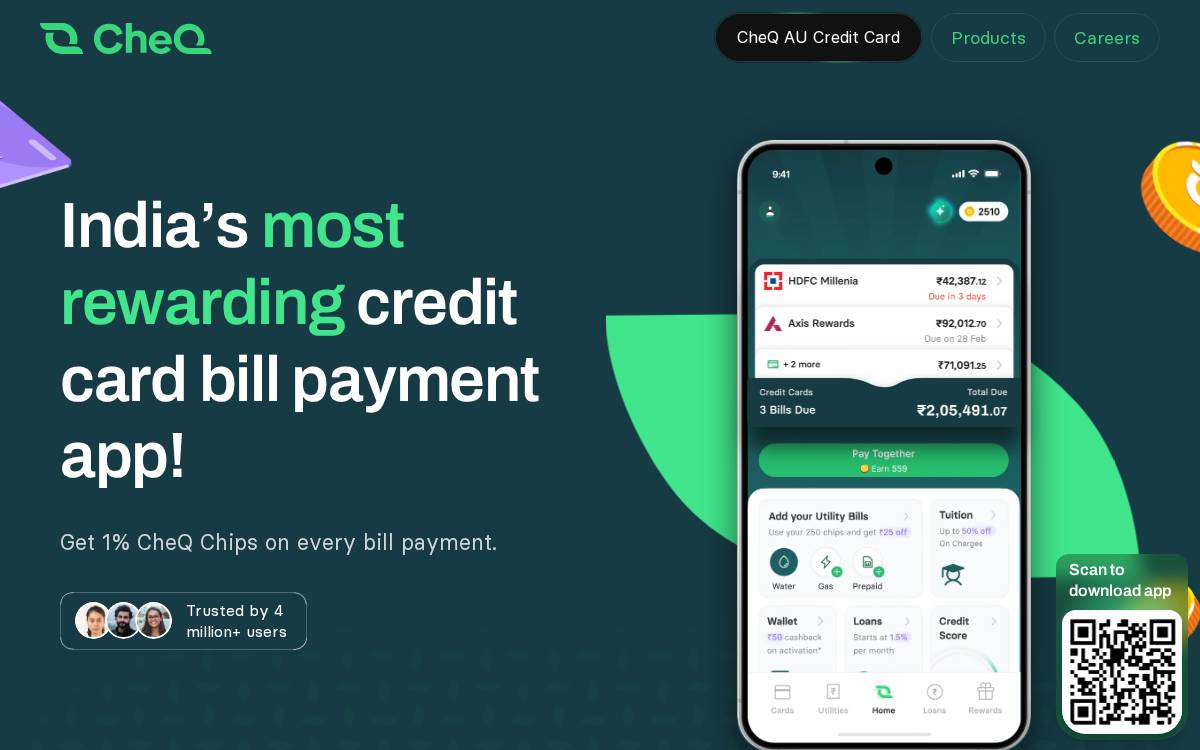 Cheq website preview