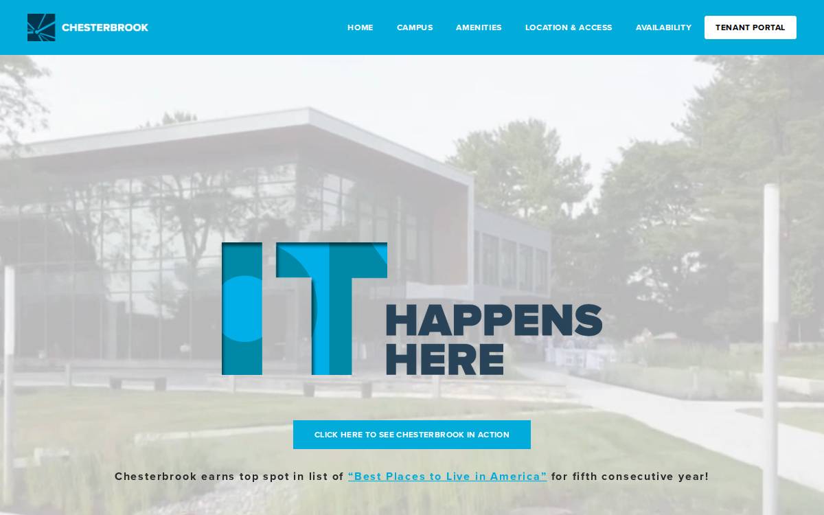 Chesterbrookcampus website preview