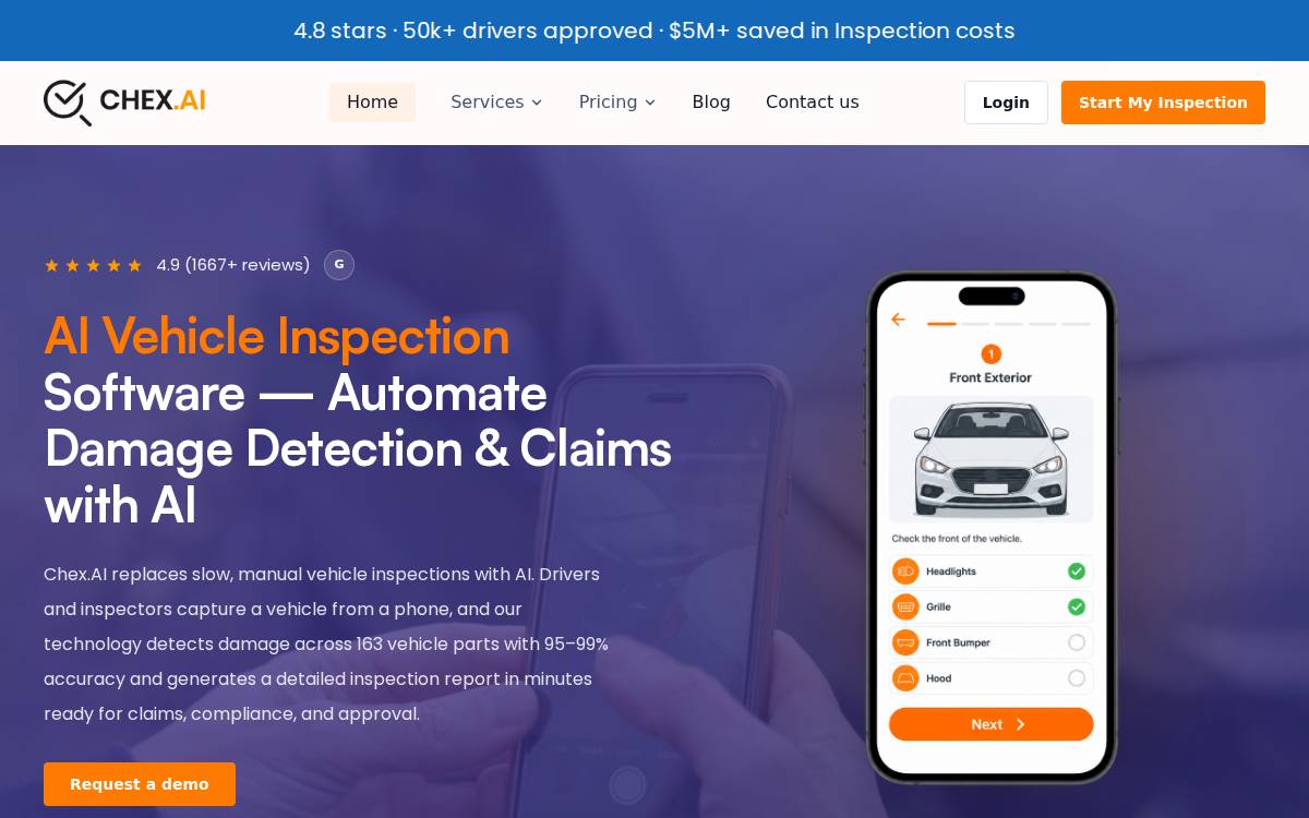 Chex.AI website preview