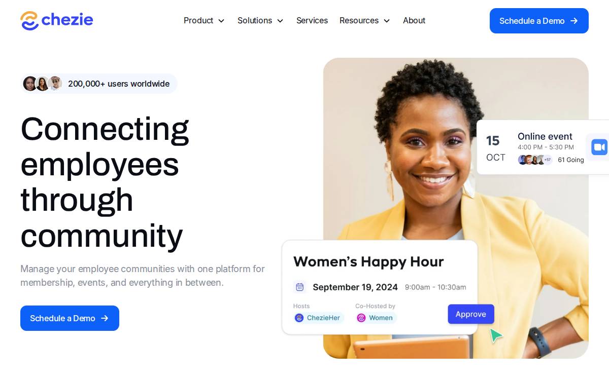 Chezie website preview