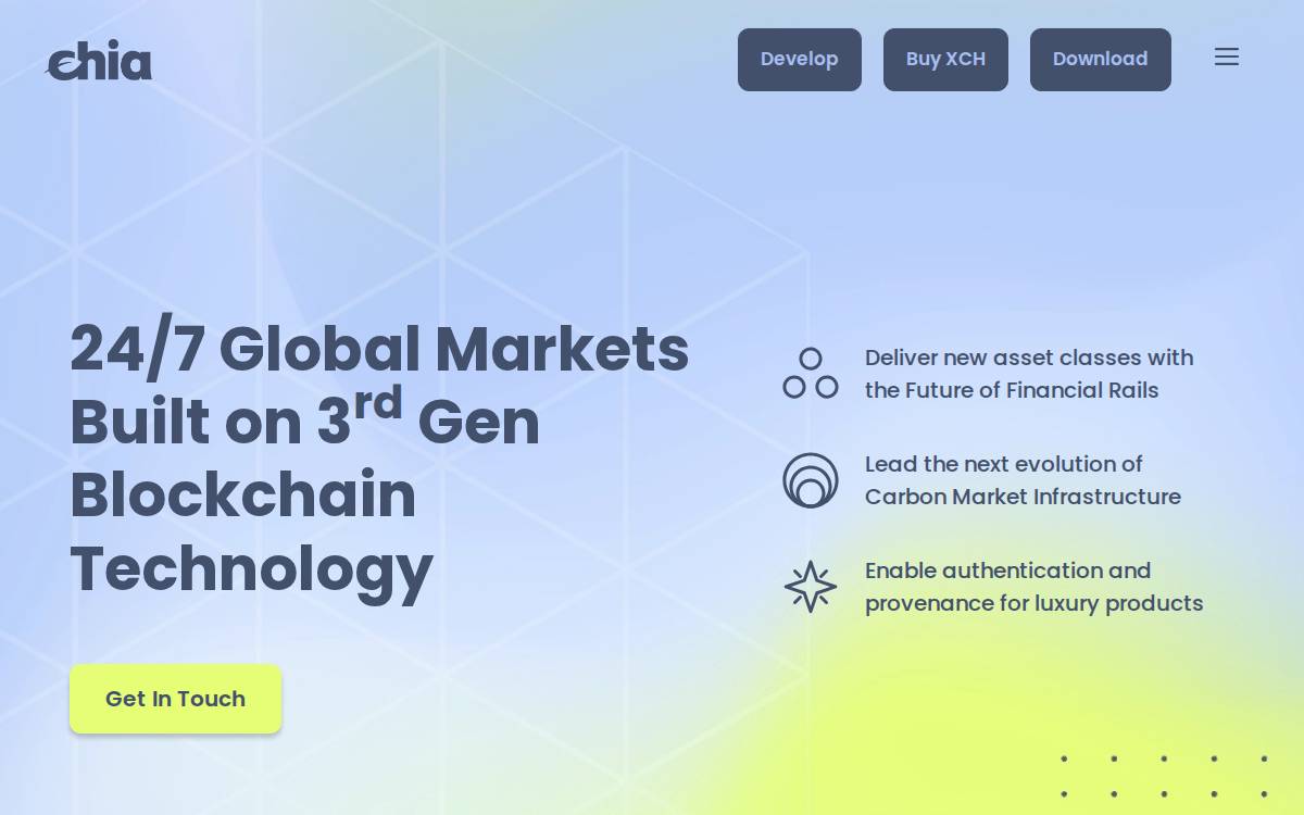Chia website preview