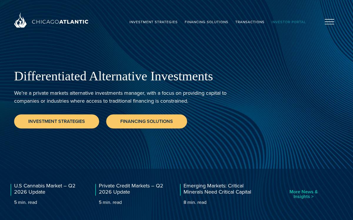 Chicago Atlantic Credit website preview