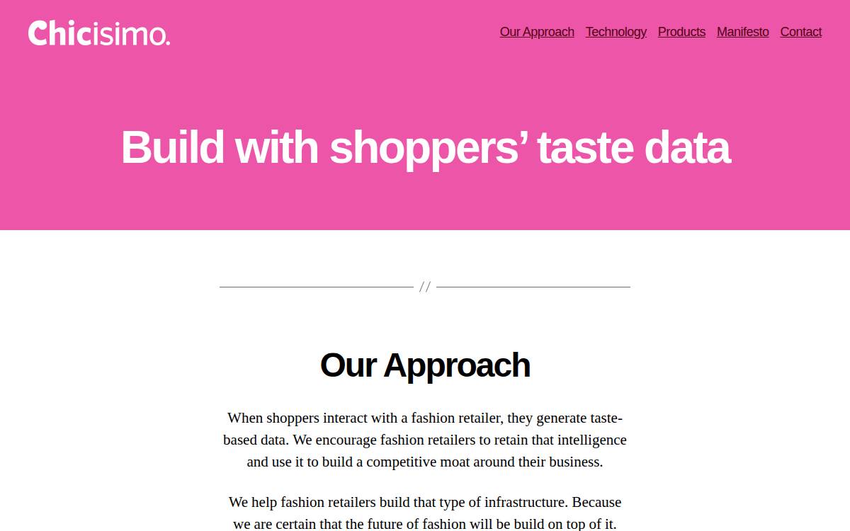 Chicisimo website preview