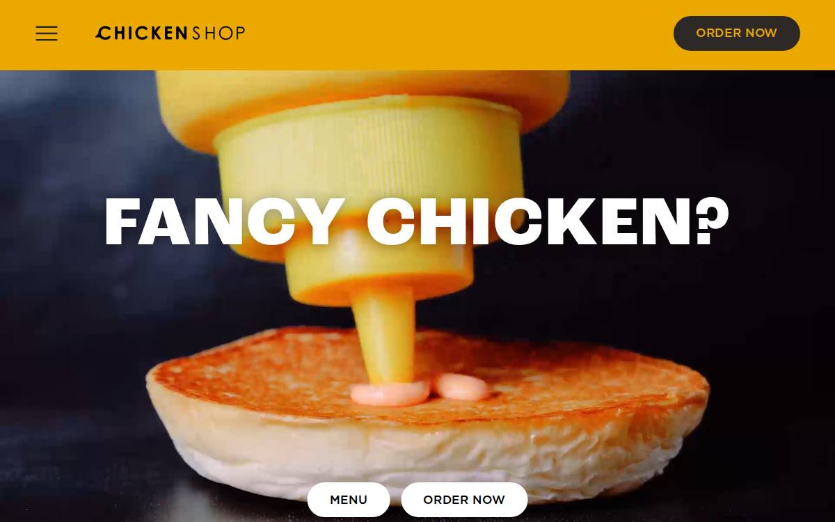 Chicken Shop website preview