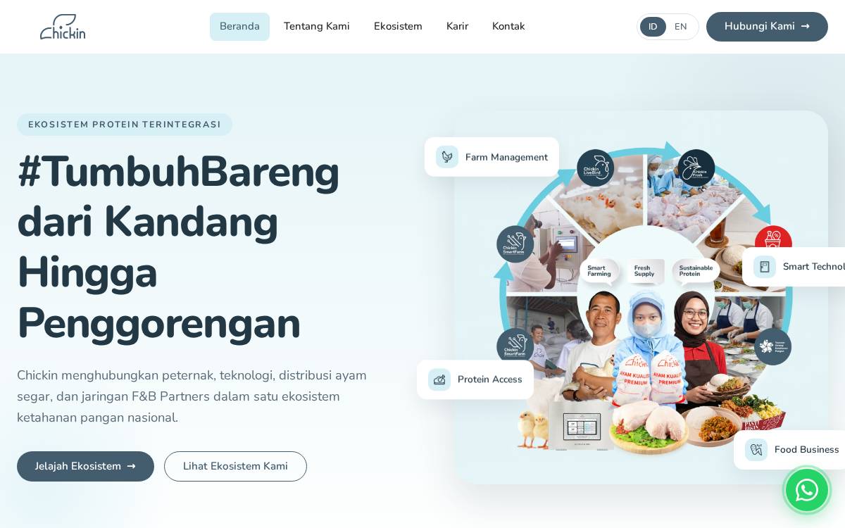 Chickin website preview