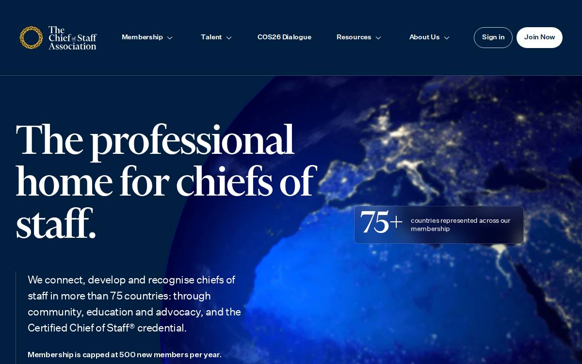 Chief OF Staff Association website preview