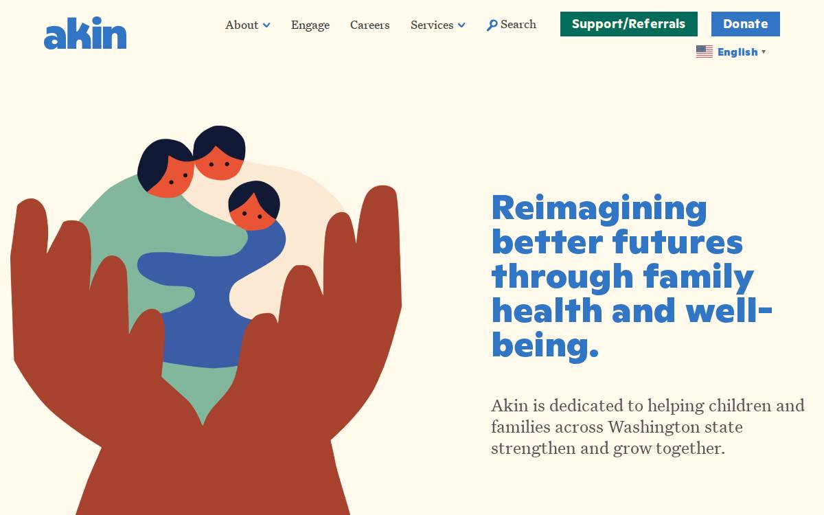 Children's Home Society of WA website preview