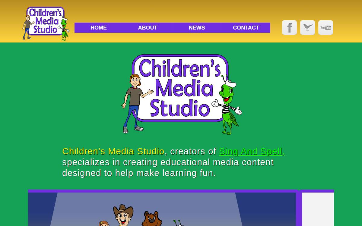 Children's Media Studio website preview
