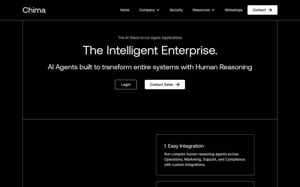 Chima website preview