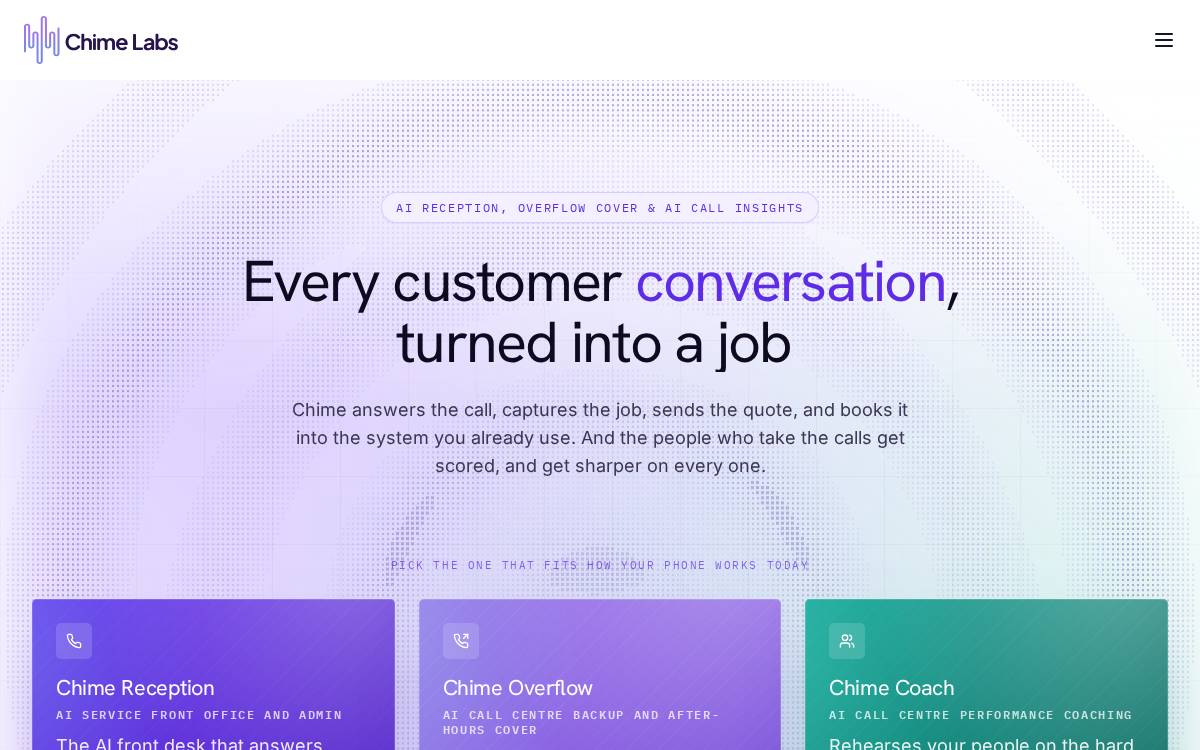 Chimelabs Holdings PTY LTD website preview