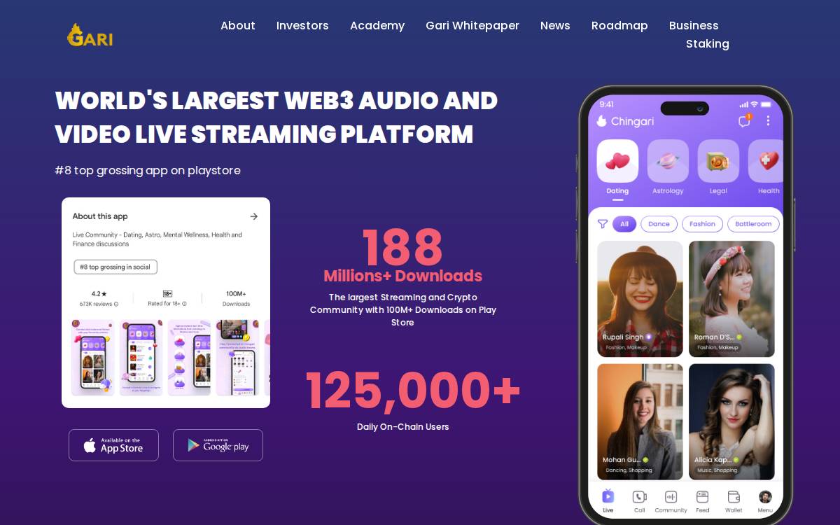 chingaari website preview