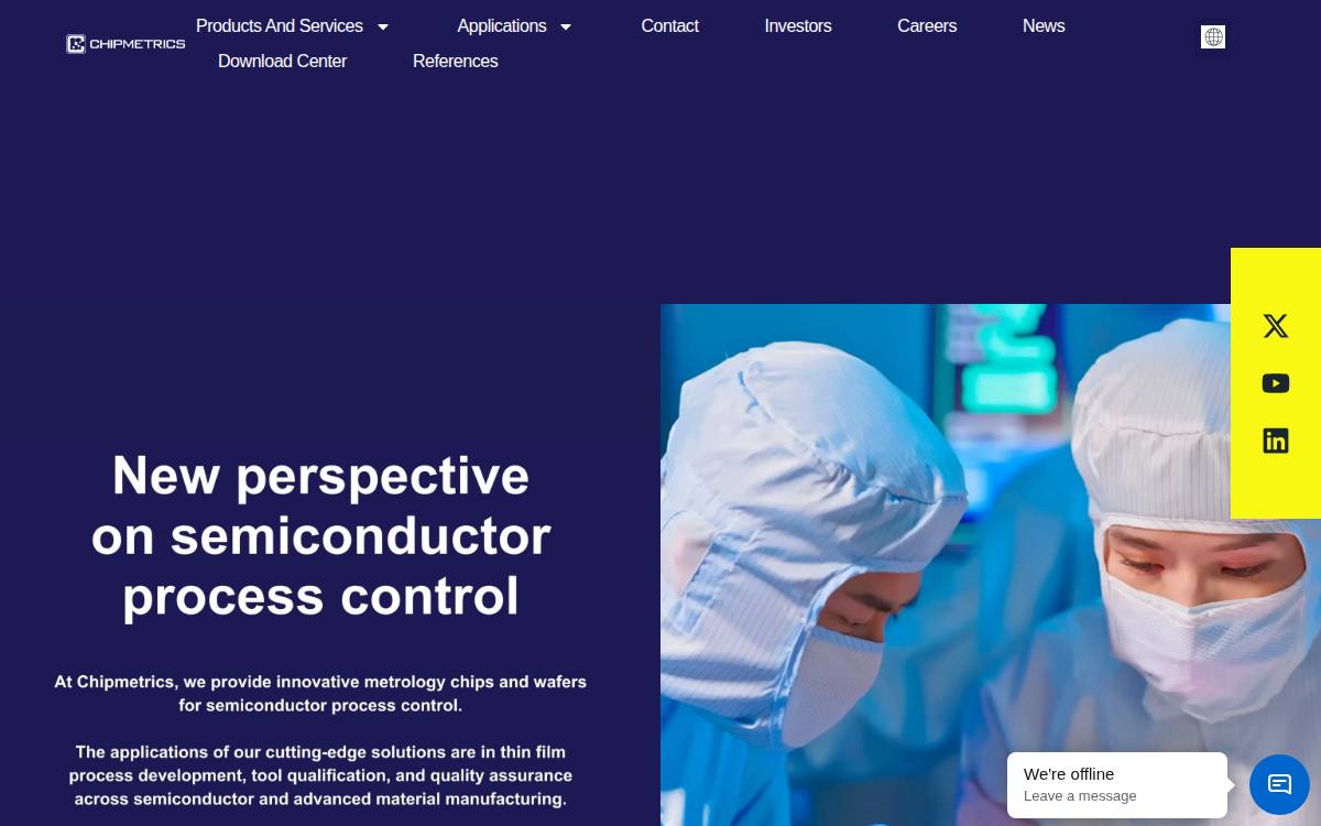 Chip Metrics website preview