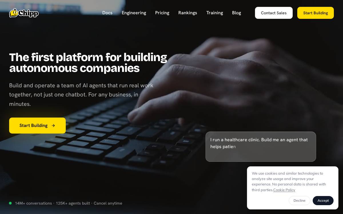 Chipp website preview