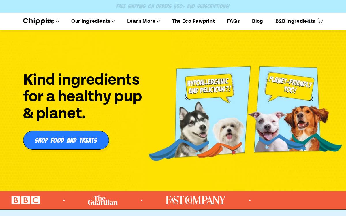 Chippin website preview