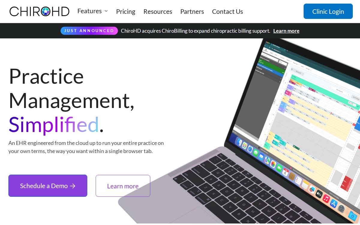 Chirohd website preview