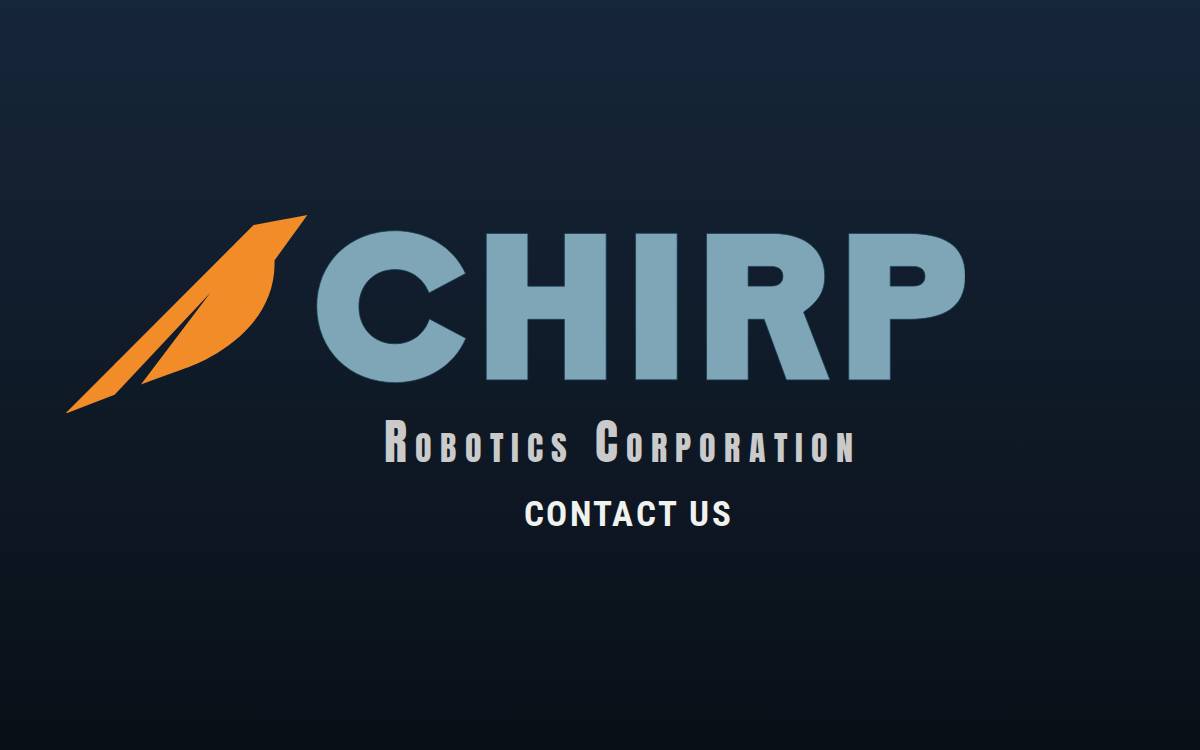 Chirp Robotics website preview