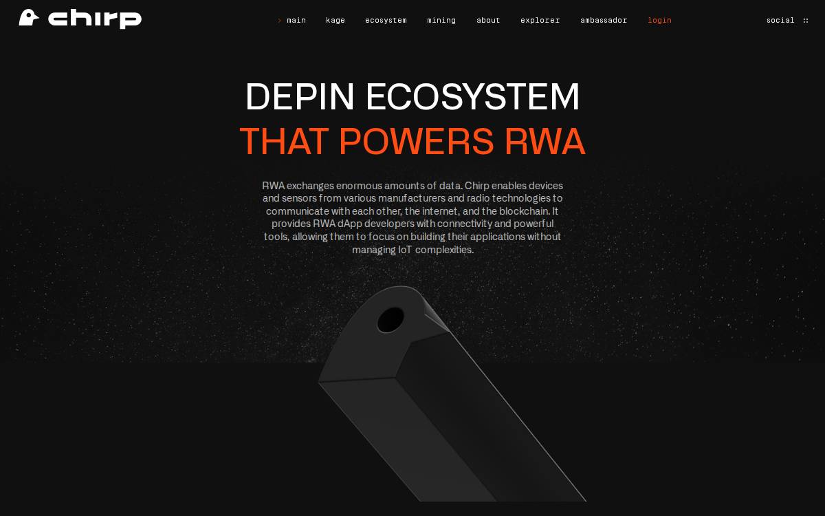 Chirptoken website preview
