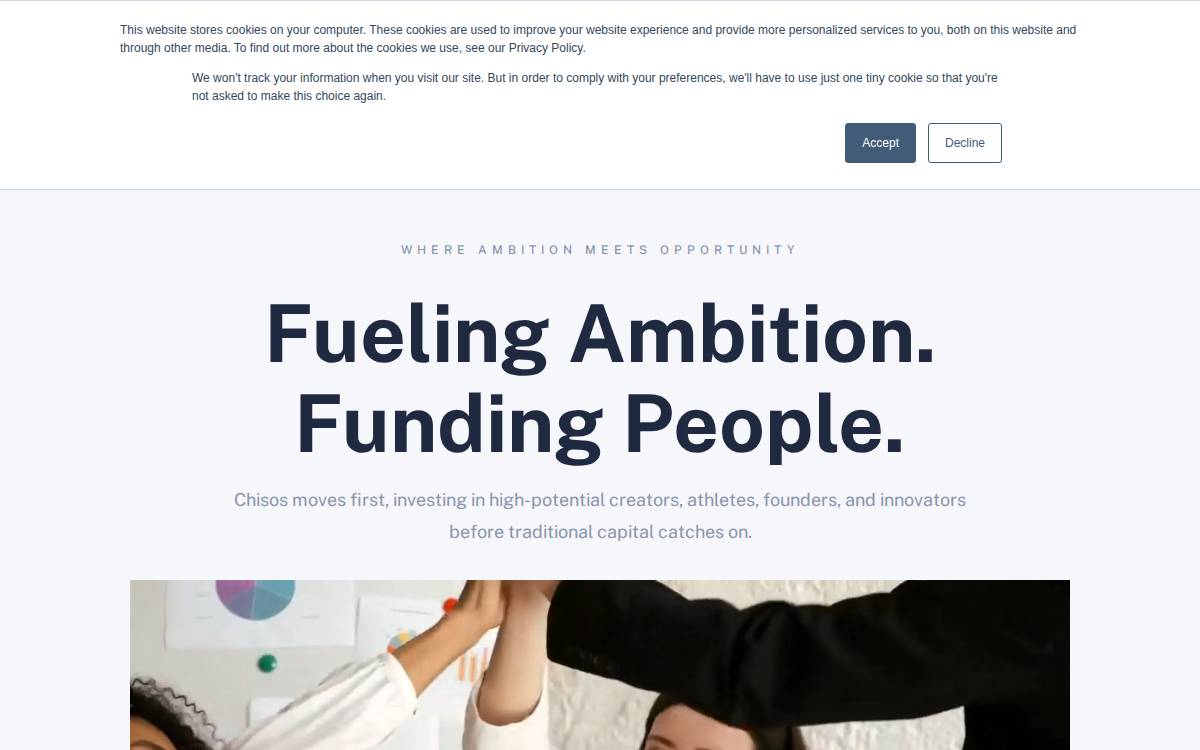 Chisos website preview