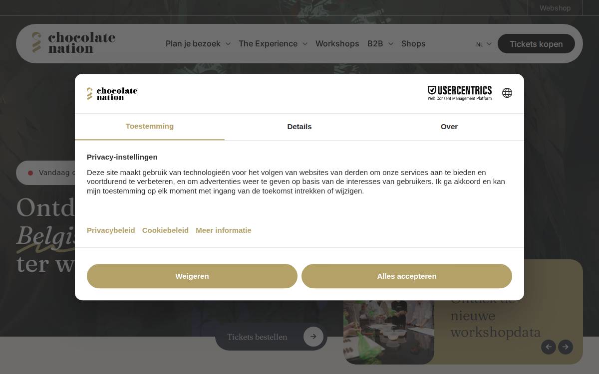 Chocolate Nation website preview
