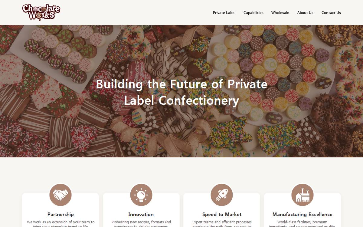 Chocolate Works website preview