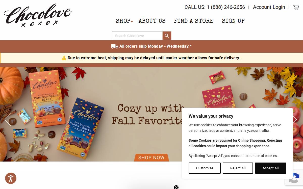 Chocolove website preview
