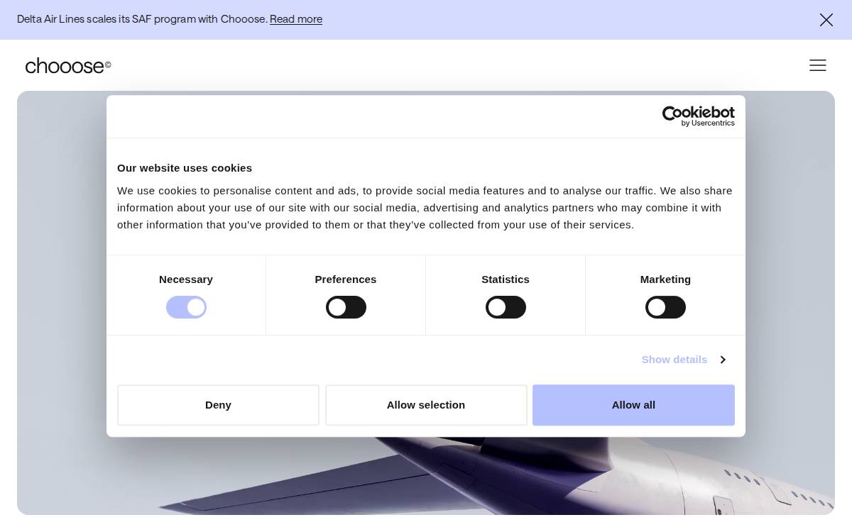 Chooose website preview