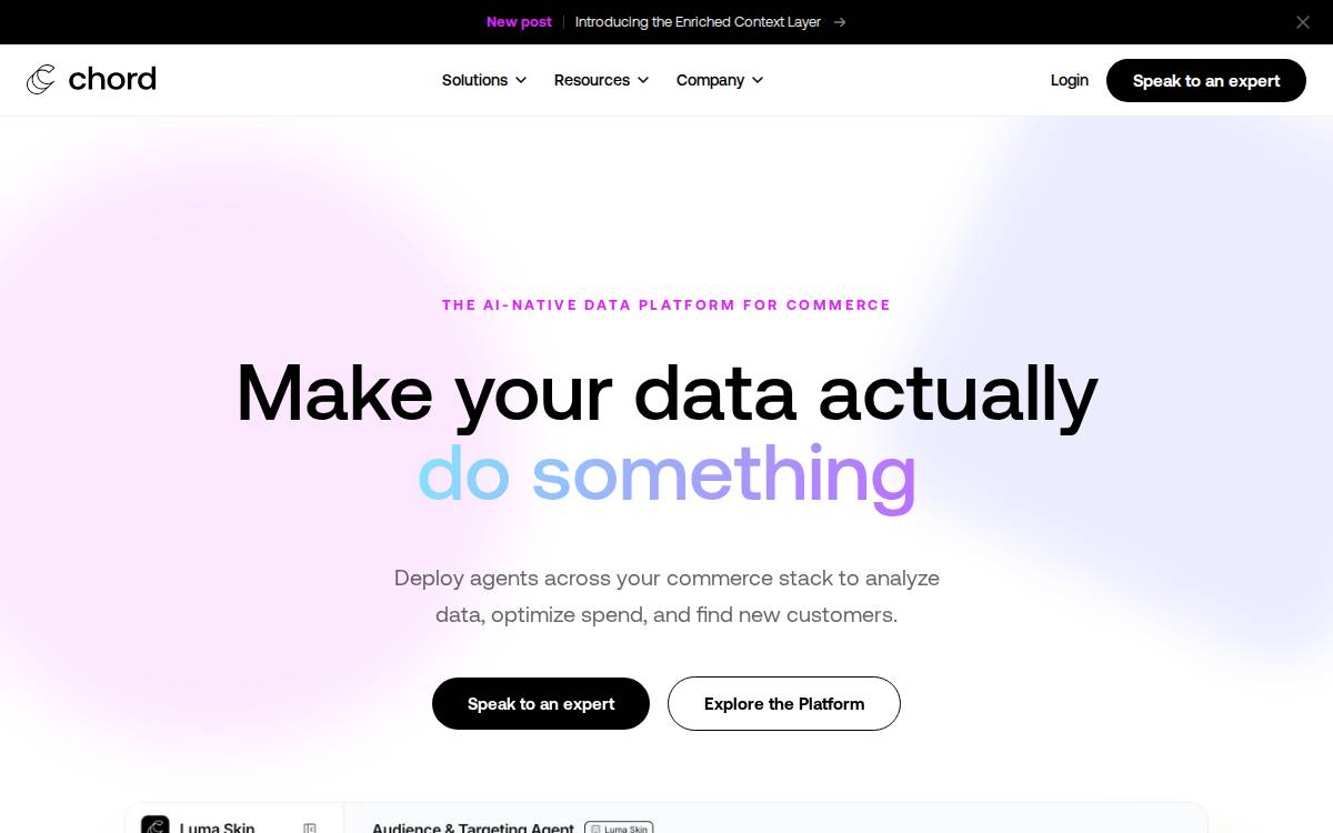 Chord Commerce website preview