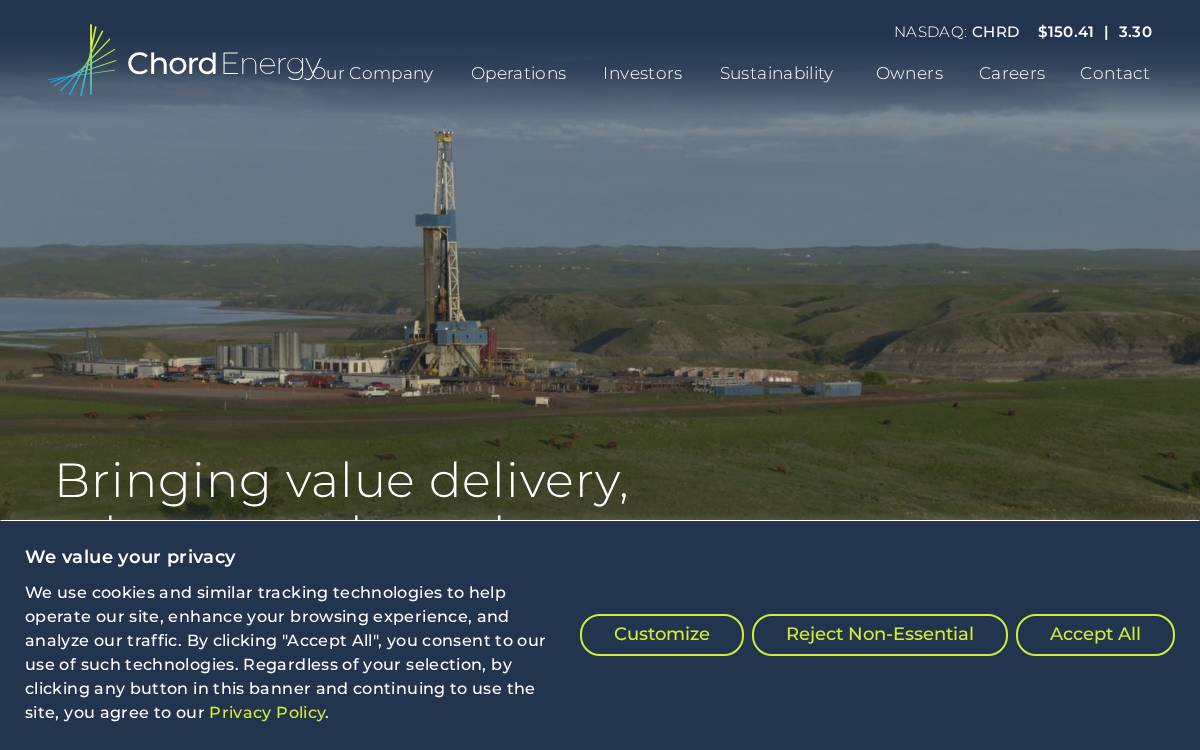 Chordenergy website preview