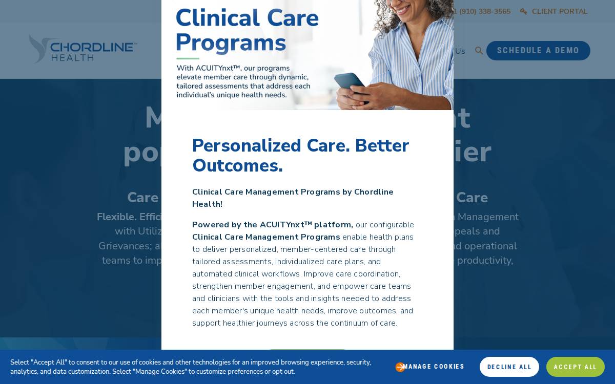 Chordline Health website preview
